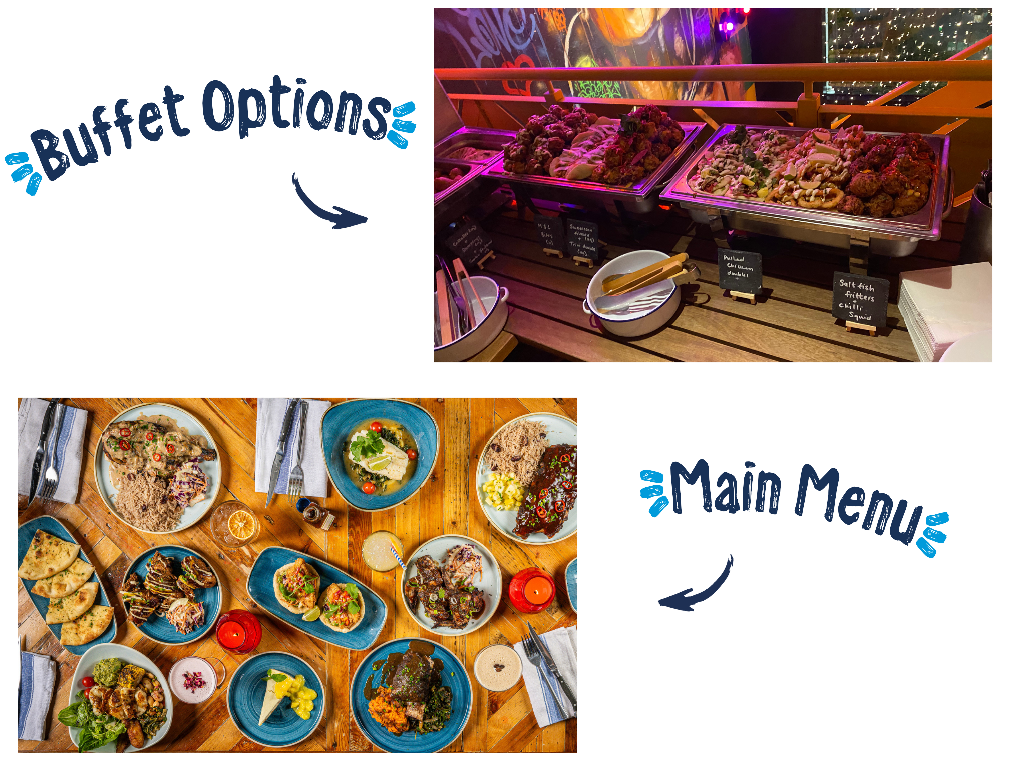 Turtle bay Wathamstow event space food options